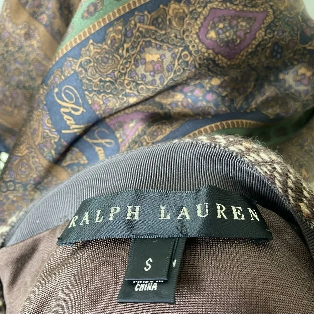 Ralph Lauren Cashmere Herringbone Pencil Skirt